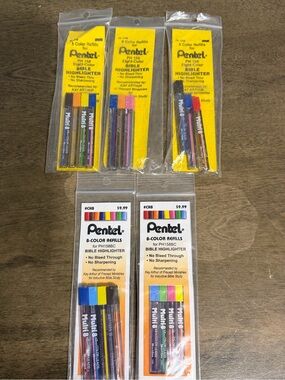 Pentel Refill for Ph158 Bible Highlighter No Bleed Through